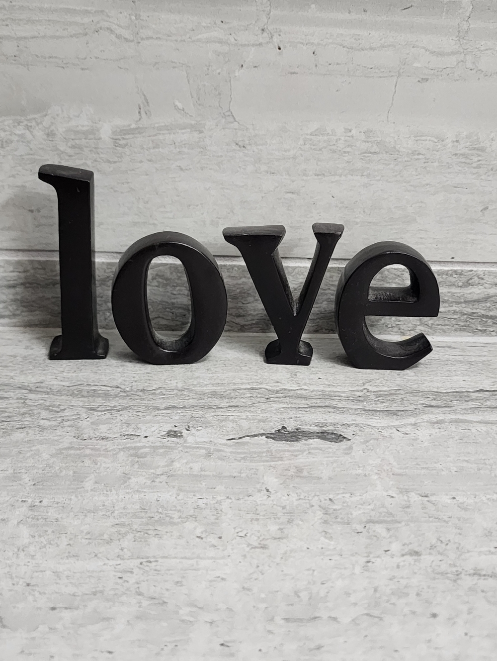Black Metal 'love' Decorative Block Letters